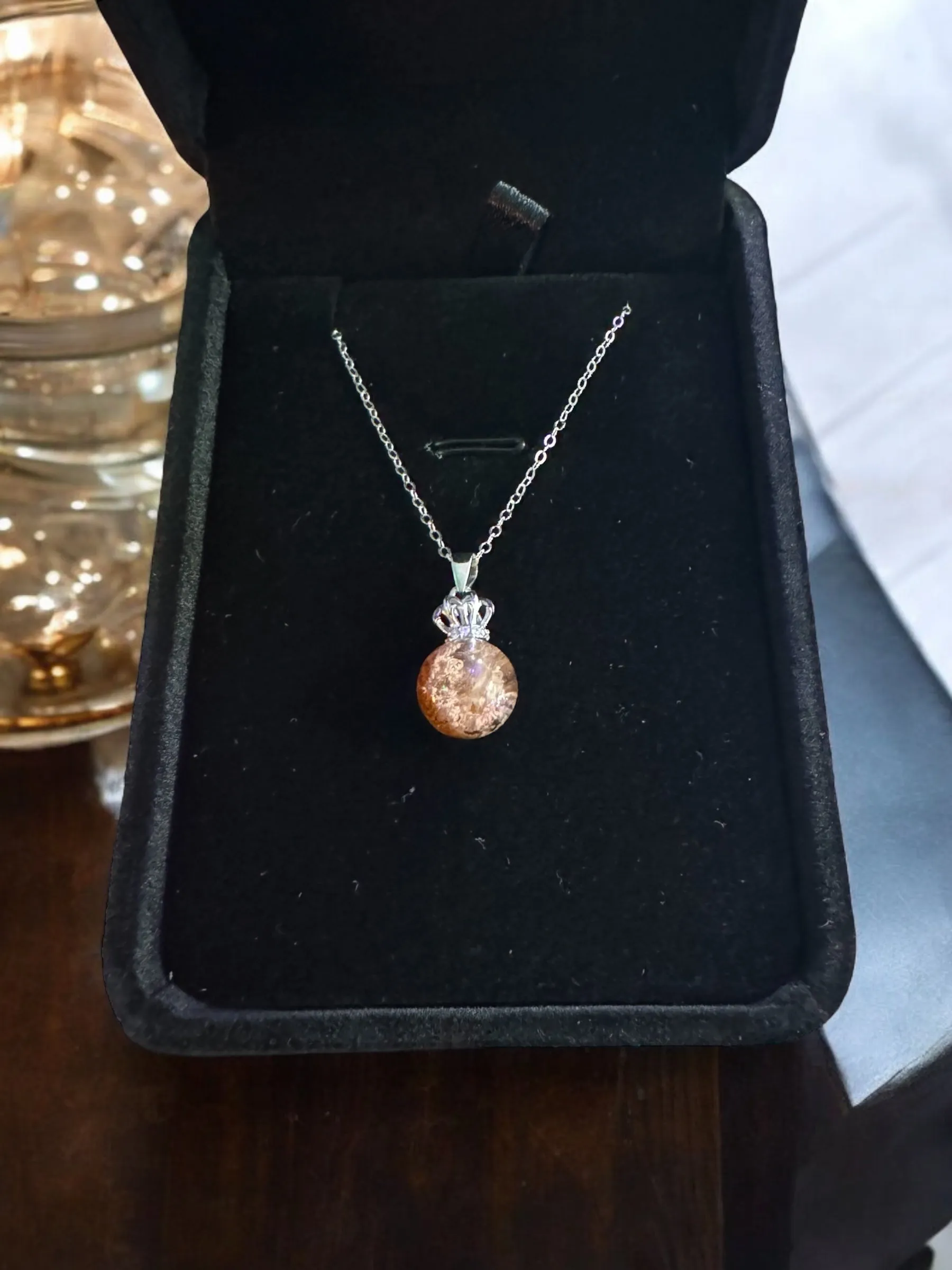 Garden Quartz Sphere Pendant - Garden Quartz Sphere Necklace