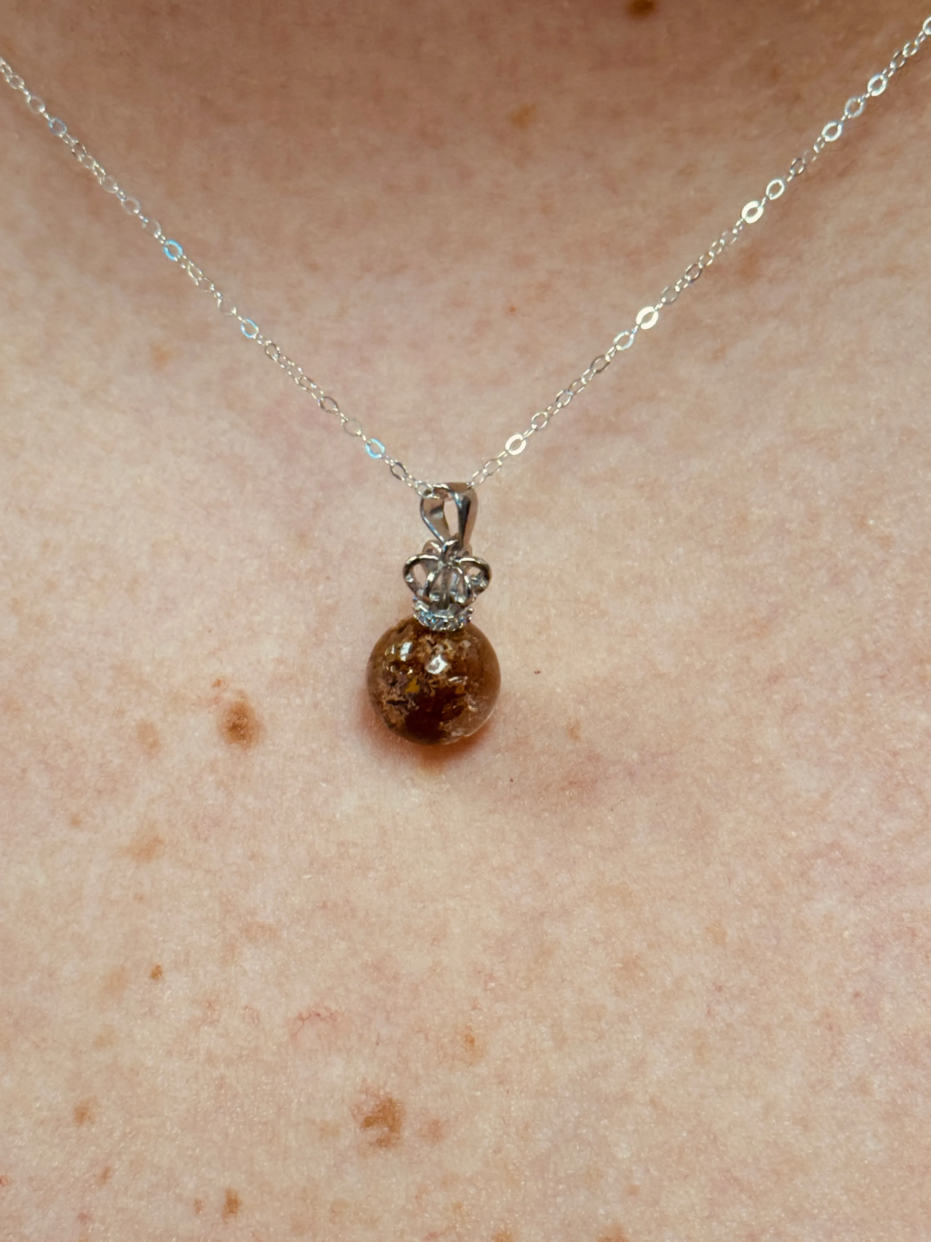 Garden Quartz Sphere Pendant - Garden Quartz Sphere Necklace