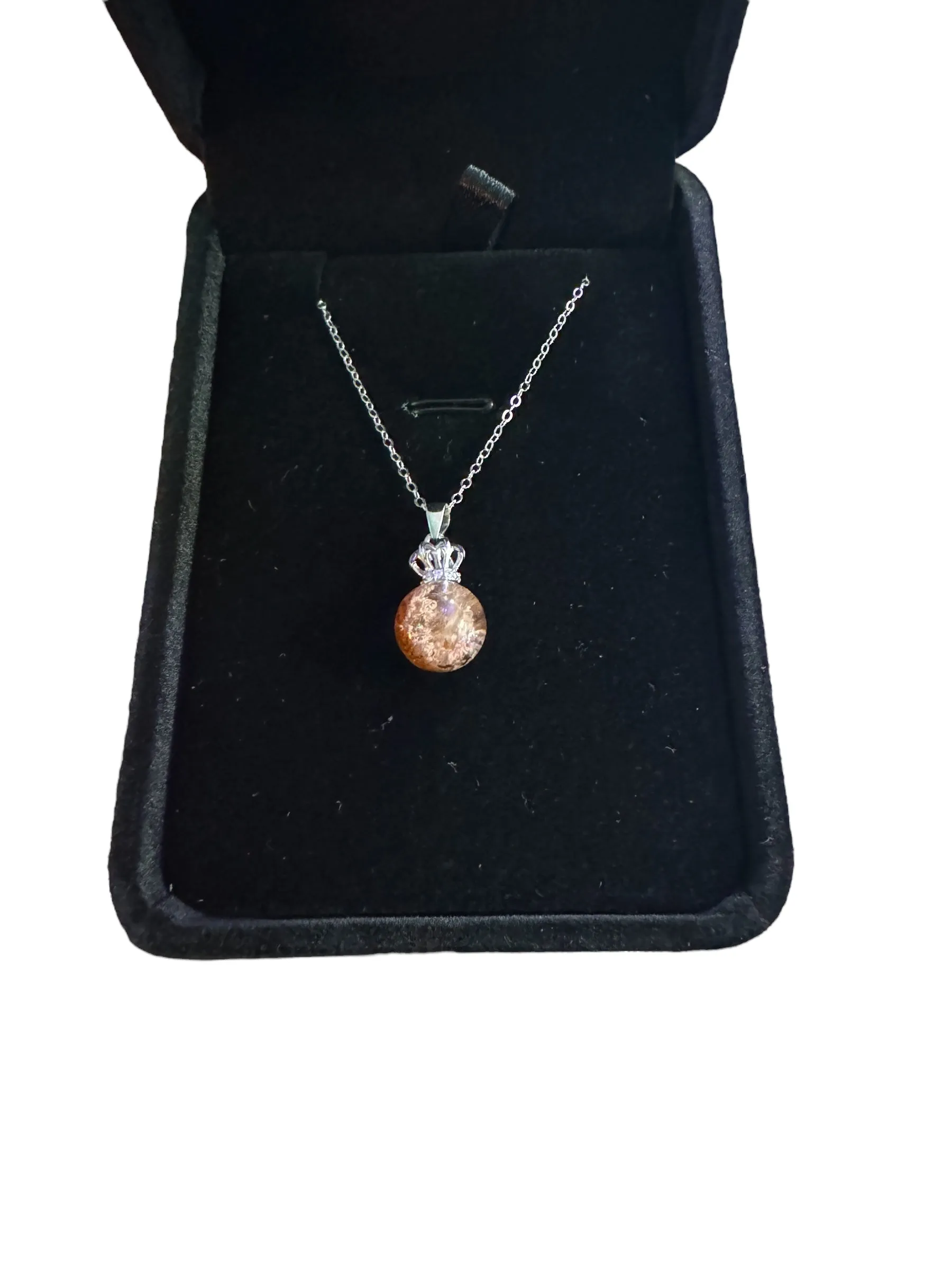 Garden Quartz Sphere Pendant - Garden Quartz Sphere Necklace