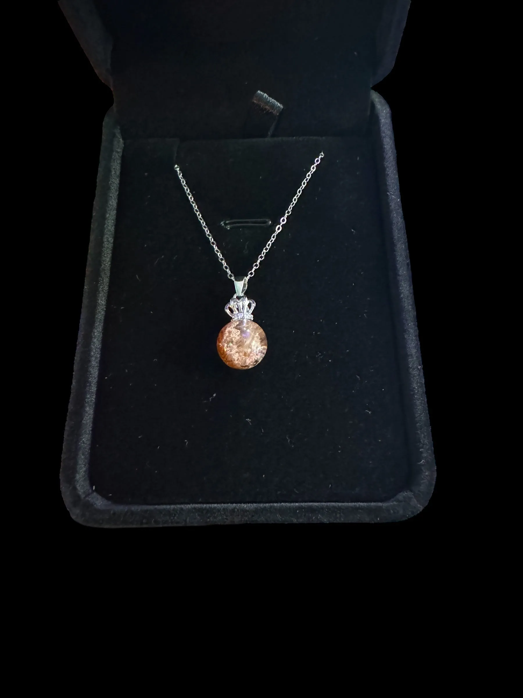Garden Quartz Sphere Pendant - Garden Quartz Sphere Necklace