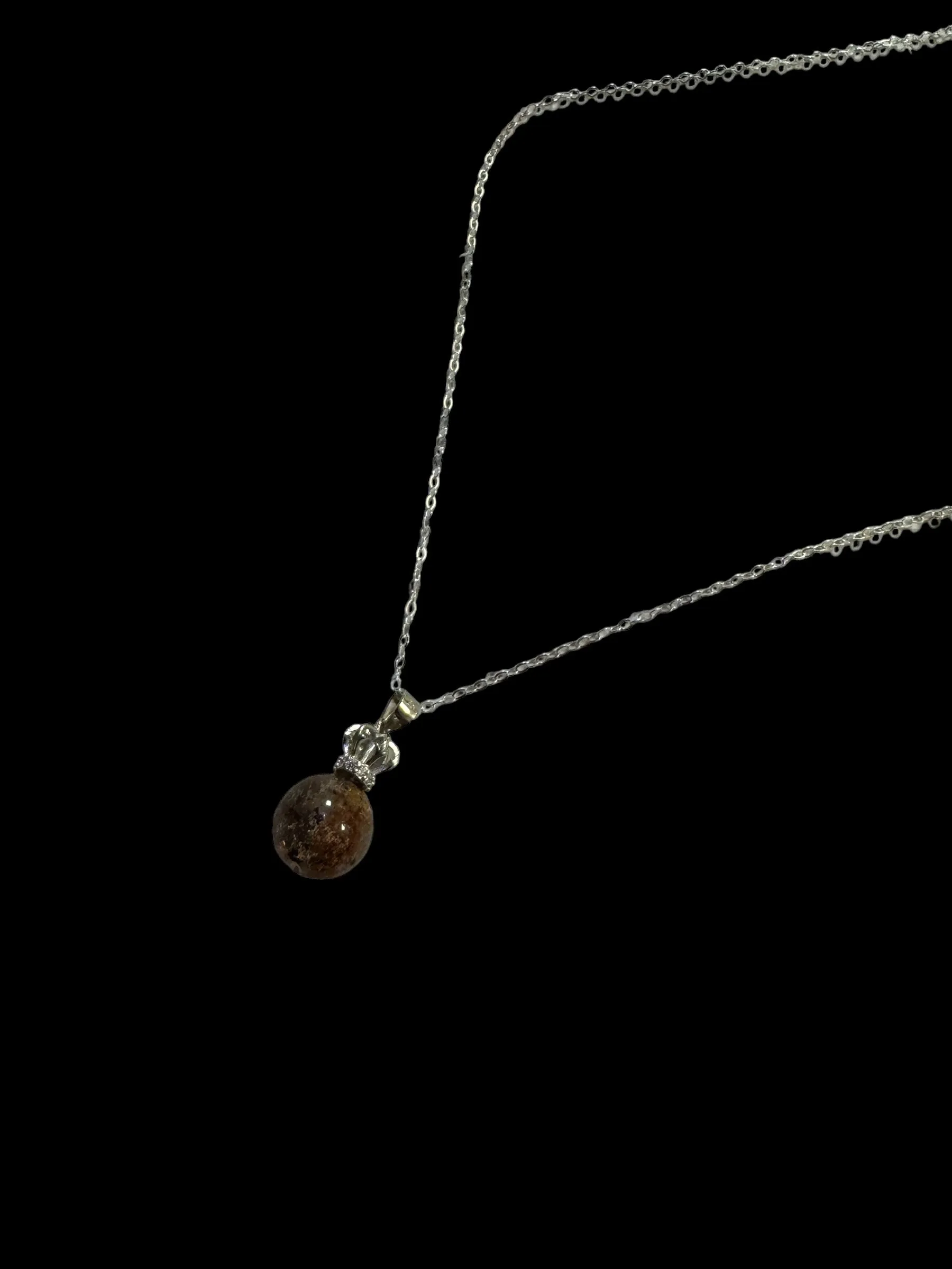 Garden Quartz Sphere Pendant - Garden Quartz Sphere Necklace