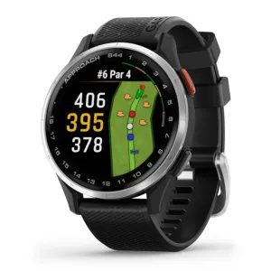 Garmin Approach S44,Black and Aluminum Bezel, GPS Golf Smartwatch 010-03009-00