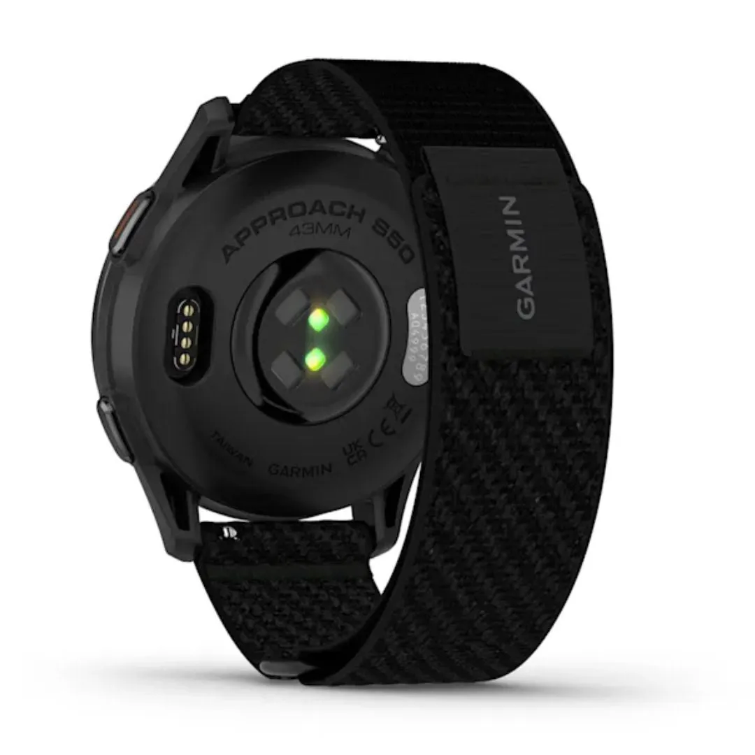 Garmin Approach S50, Black and Aluminum Bezel, GPS Golf Smartwatch 010-03010-00