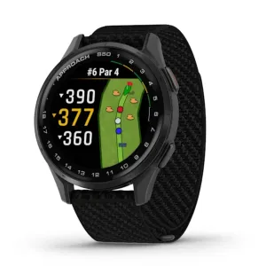 Garmin Approach S50, Black and Aluminum Bezel, GPS Golf Smartwatch 010-03010-00