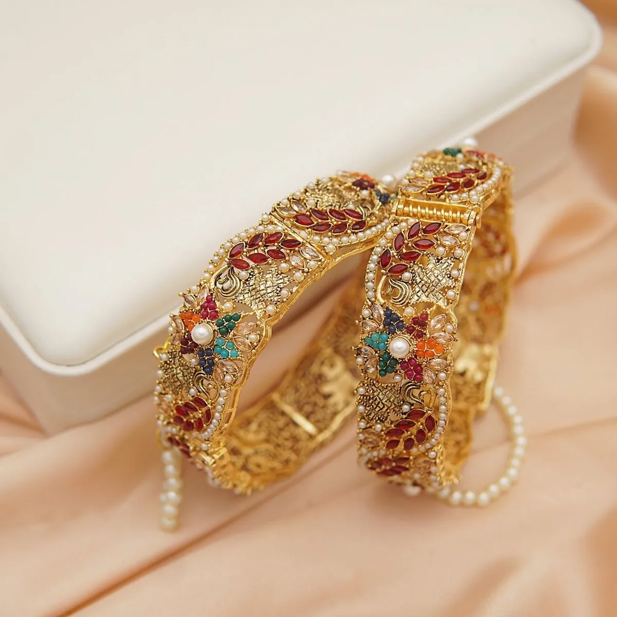 Gems & Zircons Copper Kara Pair