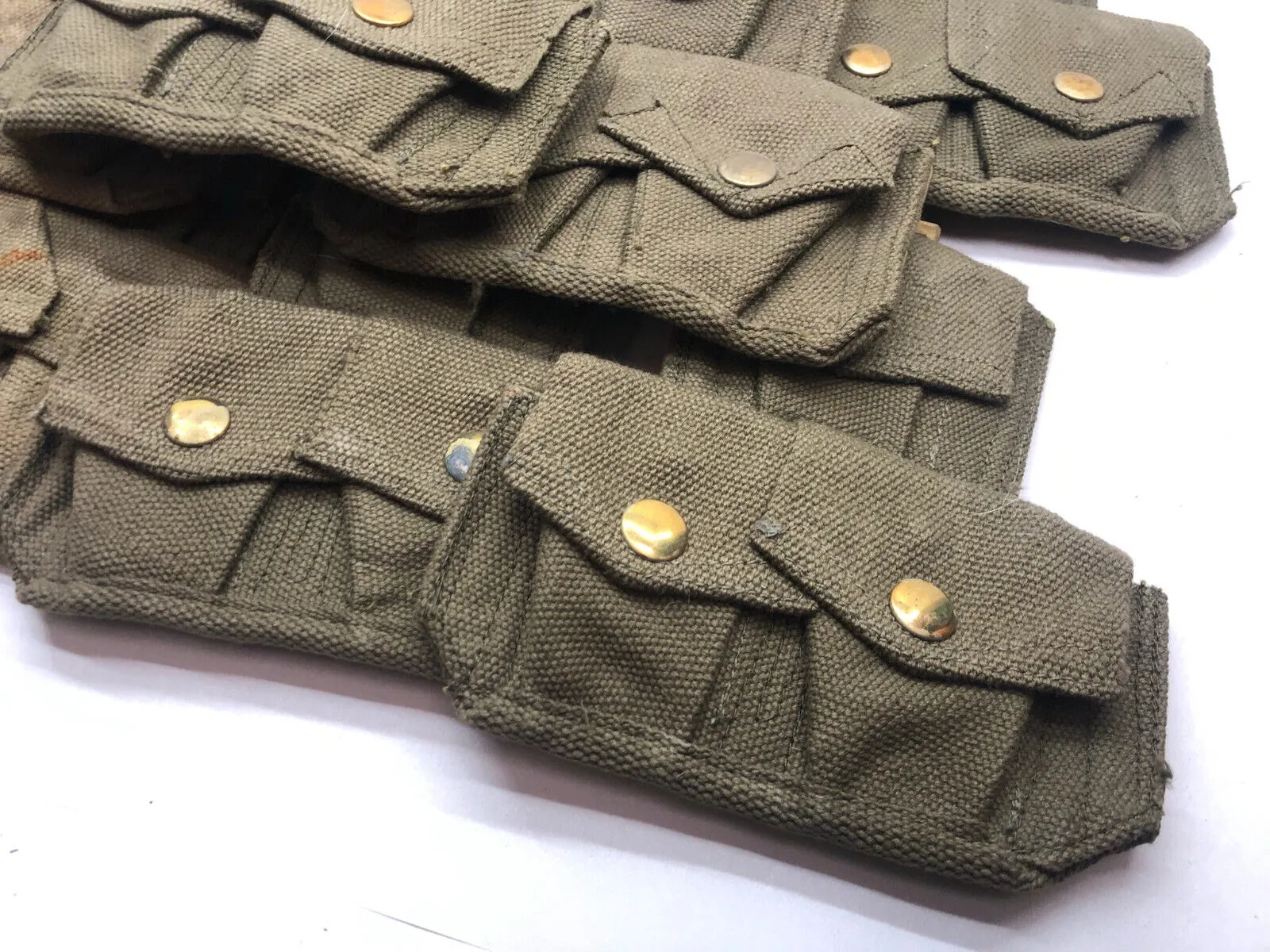 Genuine 37 Pattern Army 3 Pocket Rifle Pouch - WW2 British Army Style