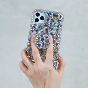 Genuine Aurora Borealis Crystals and Stones   PopSockets PopGrip (Style PS111)