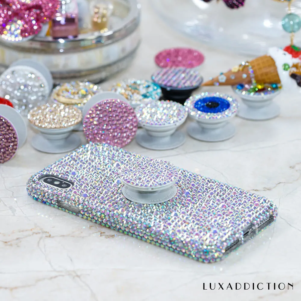 Genuine Aurora Borealis Crystals Design   PopSockets PopGrip (Style PS106)