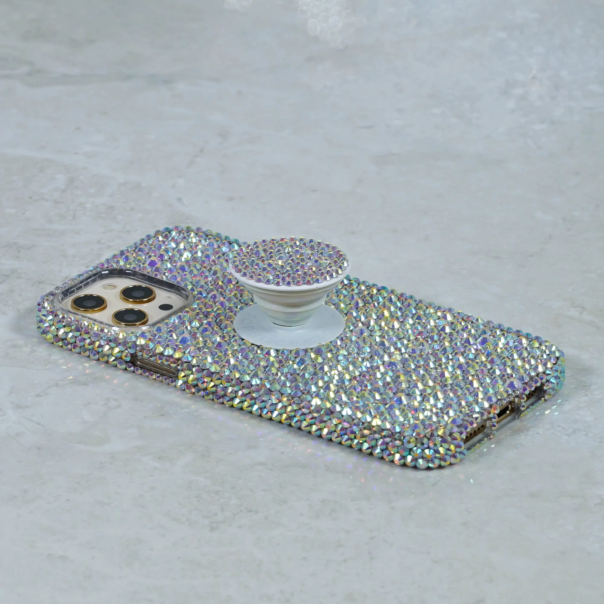 Genuine Aurora Borealis Crystals Design   PopSockets PopGrip (Style PS106)