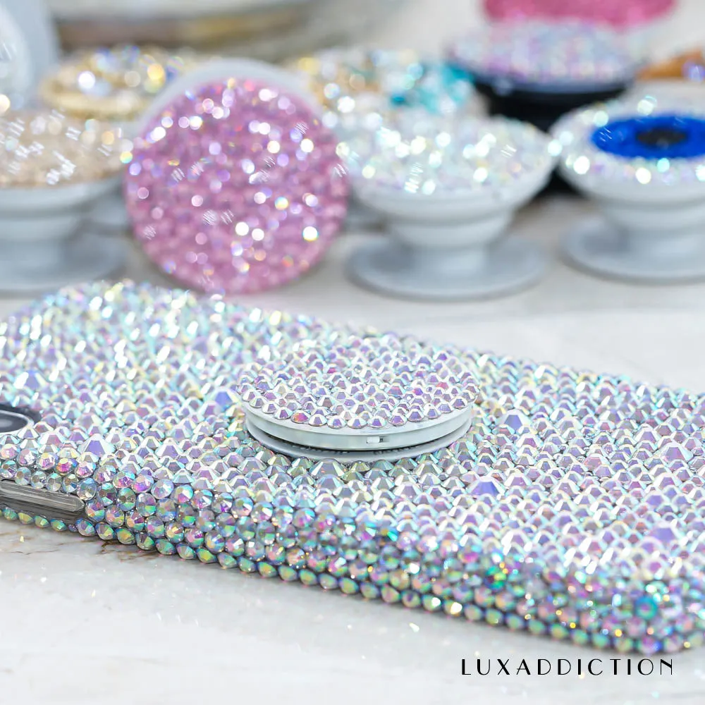 Genuine Aurora Borealis Crystals Design   PopSockets PopGrip (Style PS106)