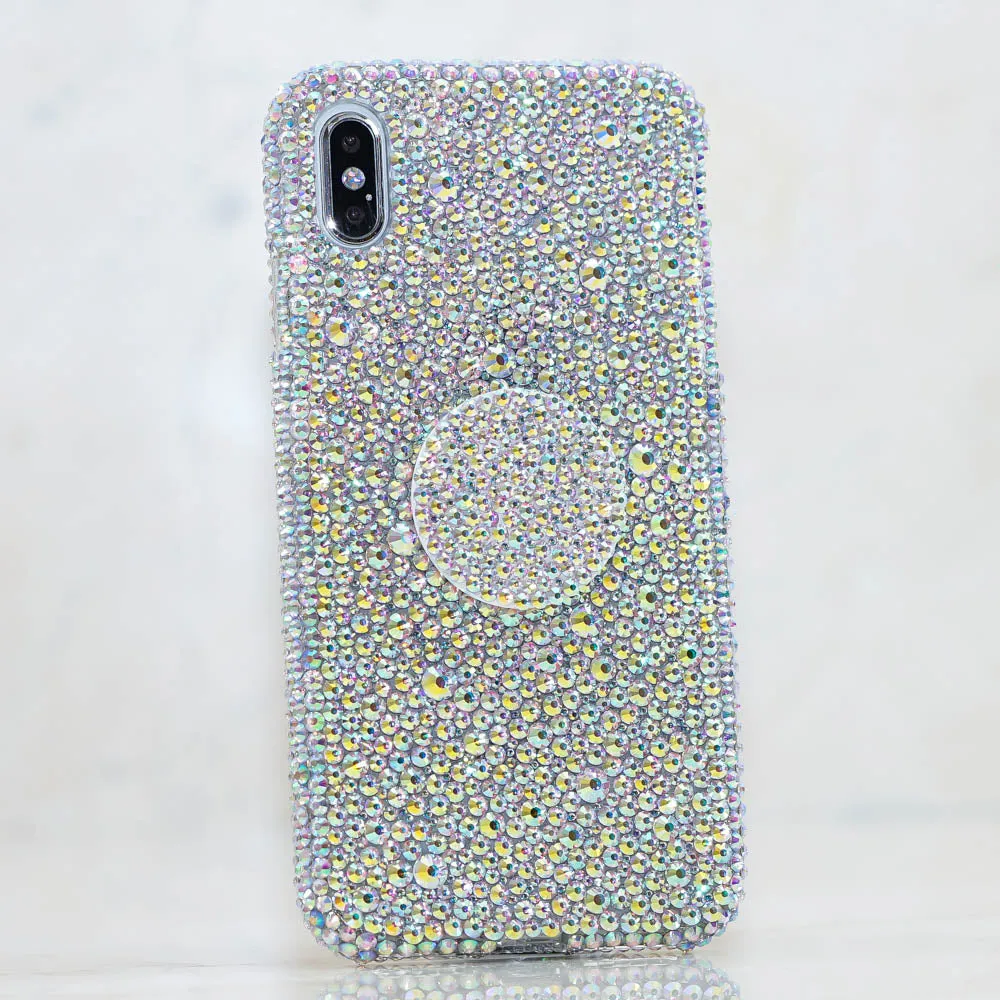 Genuine Aurora Borealis Crystals Design   PopSockets PopGrip (Style PS106)