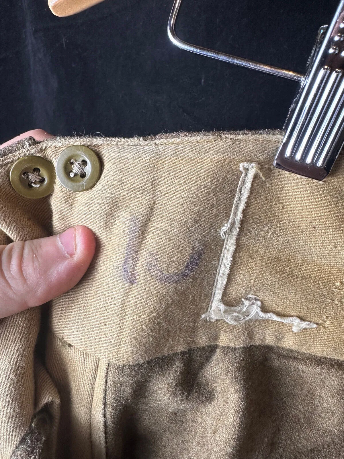 Genuine British Army Officers Purchased Battledress Serge Trousers - 30" Waist