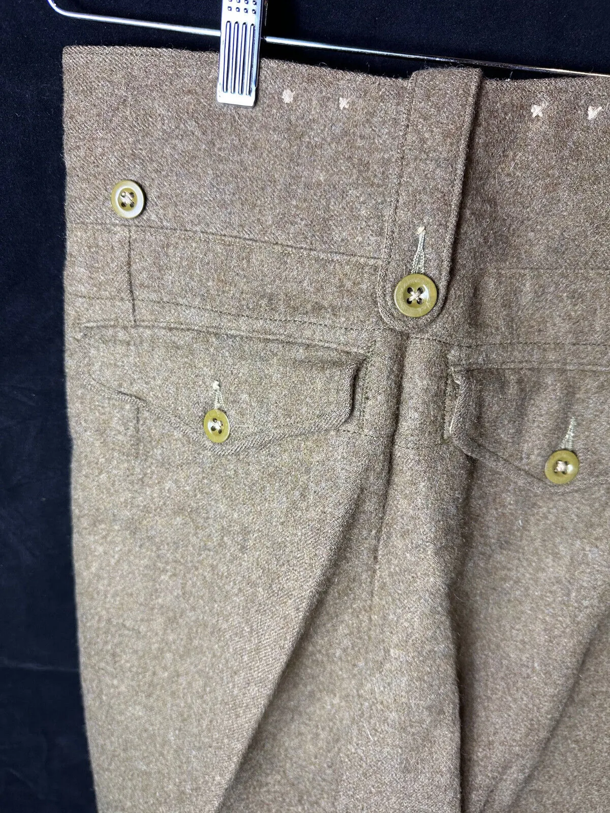 Genuine British Army Officers Purchased Battledress Serge Trousers - 30" Waist