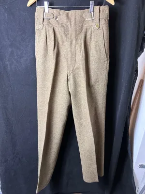 Genuine British Army Officers Purchased Battledress Serge Trousers - 30" Waist