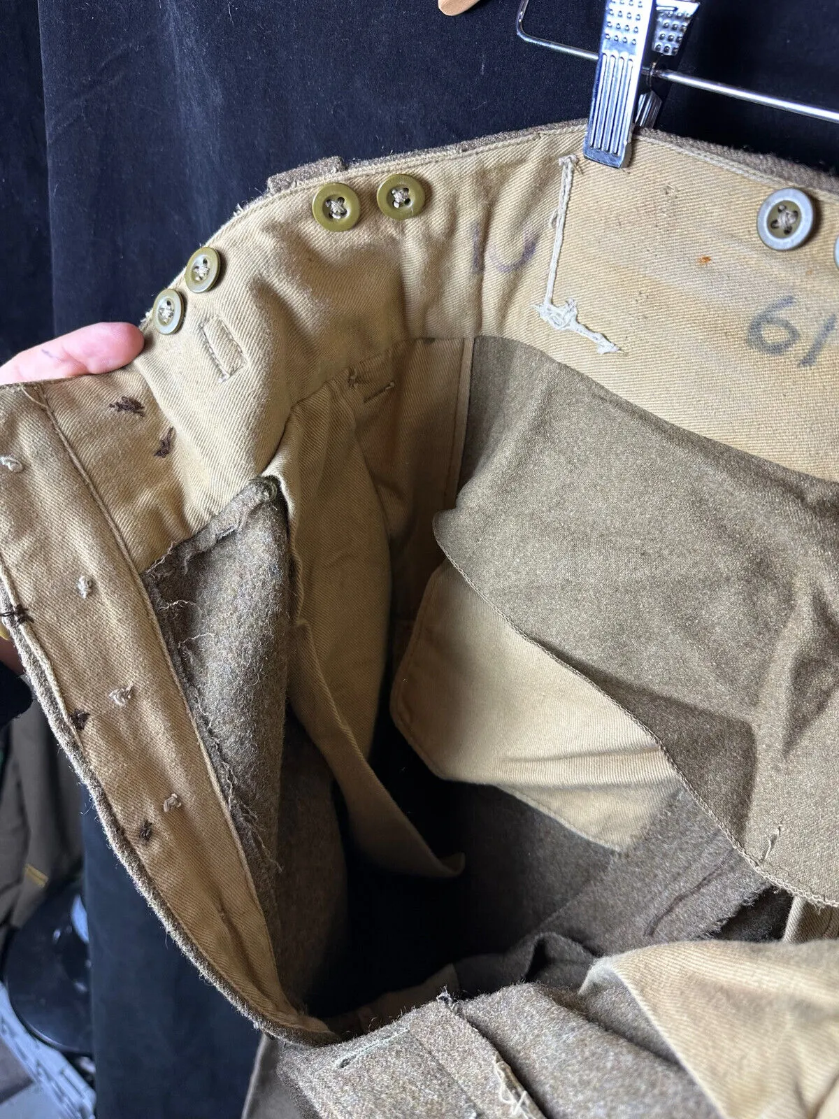 Genuine British Army Officers Purchased Battledress Serge Trousers - 30" Waist