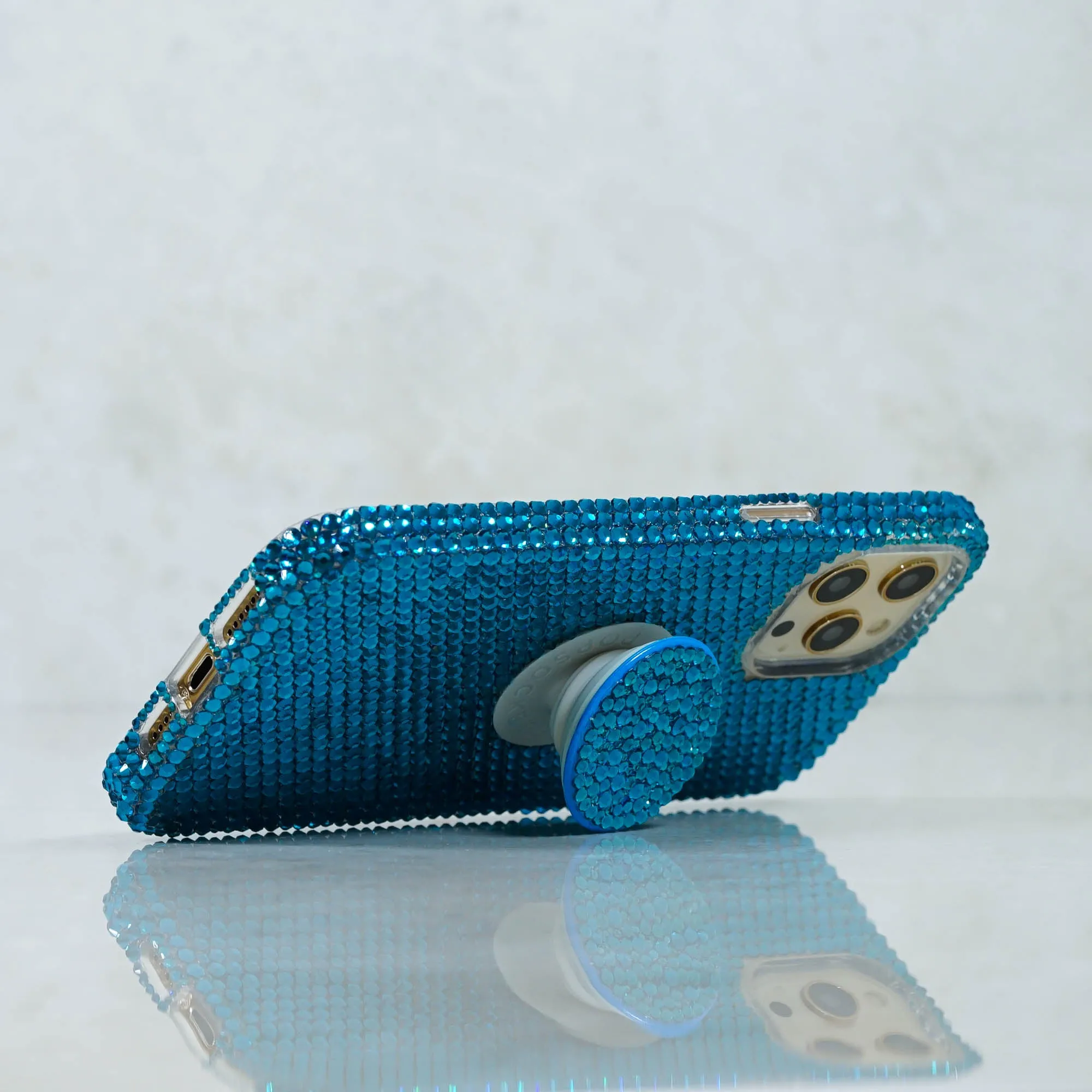 Genuine Capri Blue Crystals Design   PopSockets PopGrip (Style PS108)