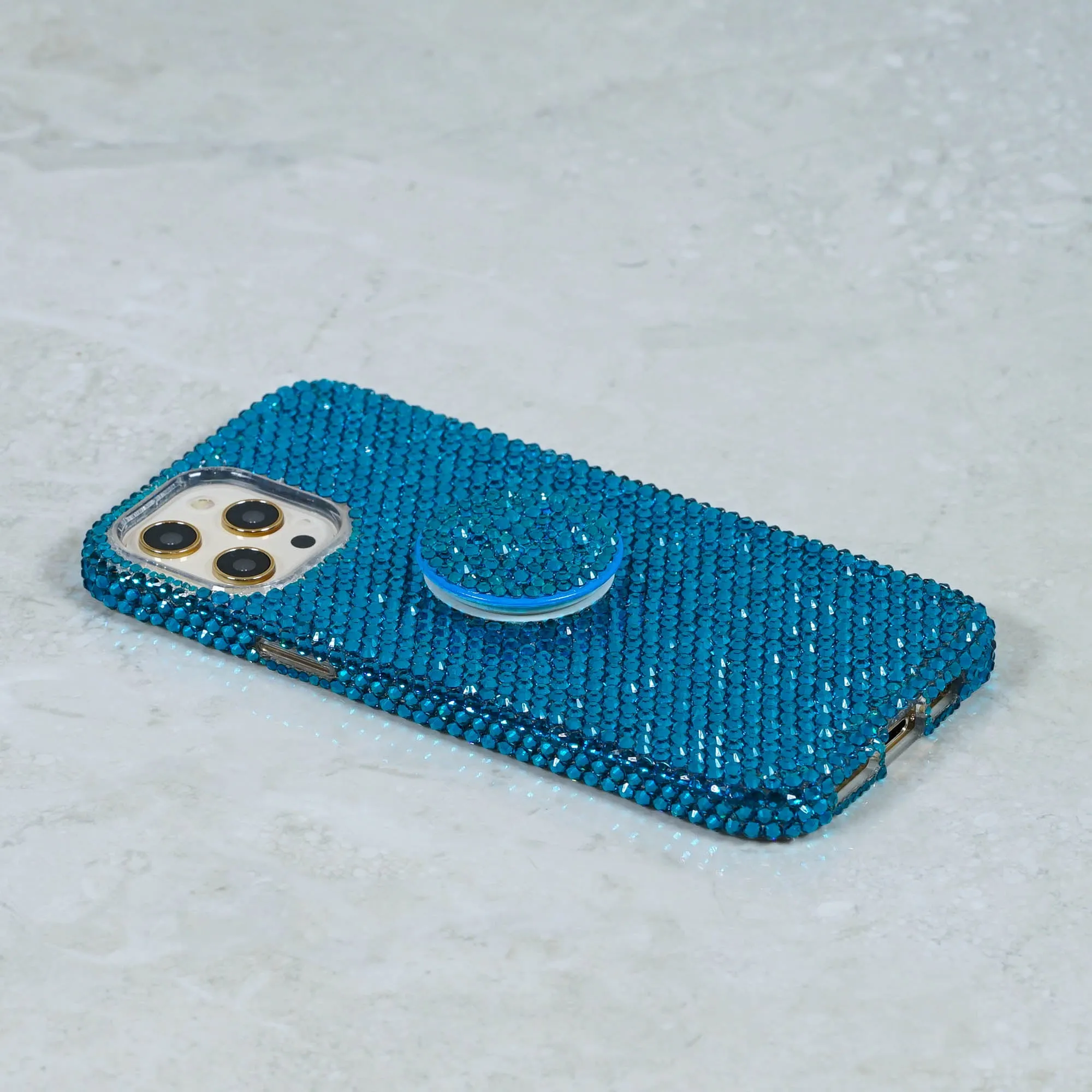 Genuine Capri Blue Crystals Design   PopSockets PopGrip (Style PS108)
