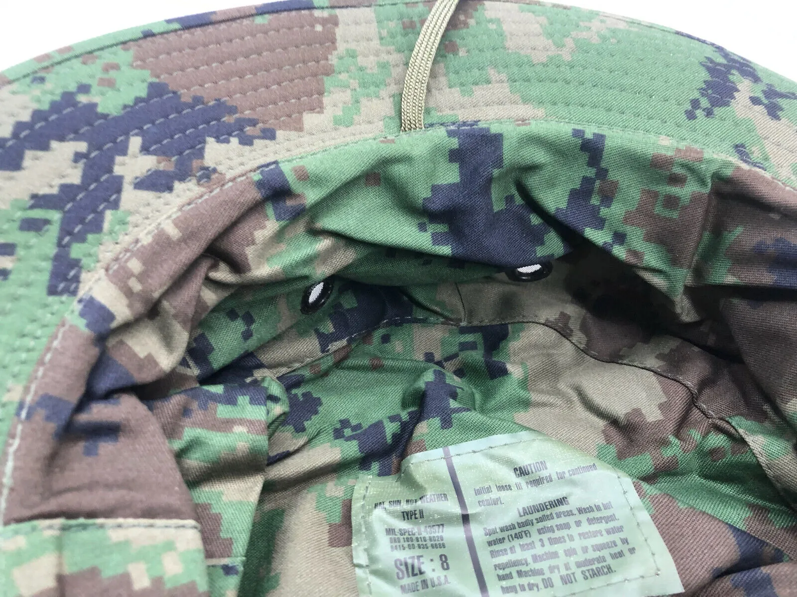 Genuine US Army Digital Jungle Camouflage Boonie Sun Hat - Size 8