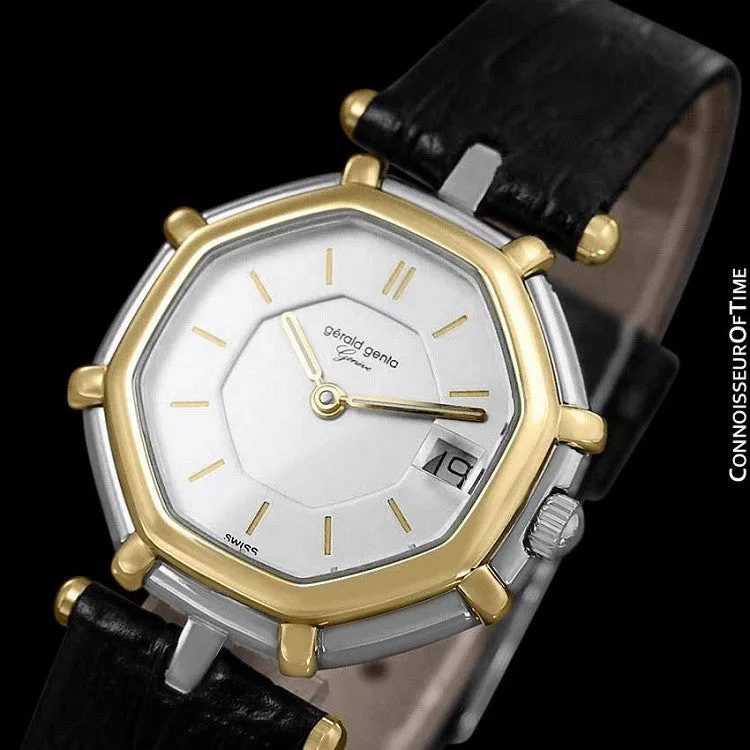 Gerald Genta Success Ladies Watch (Designer of Audemars Piguet Royal Oak) - Stainless Steel & 18K Gold