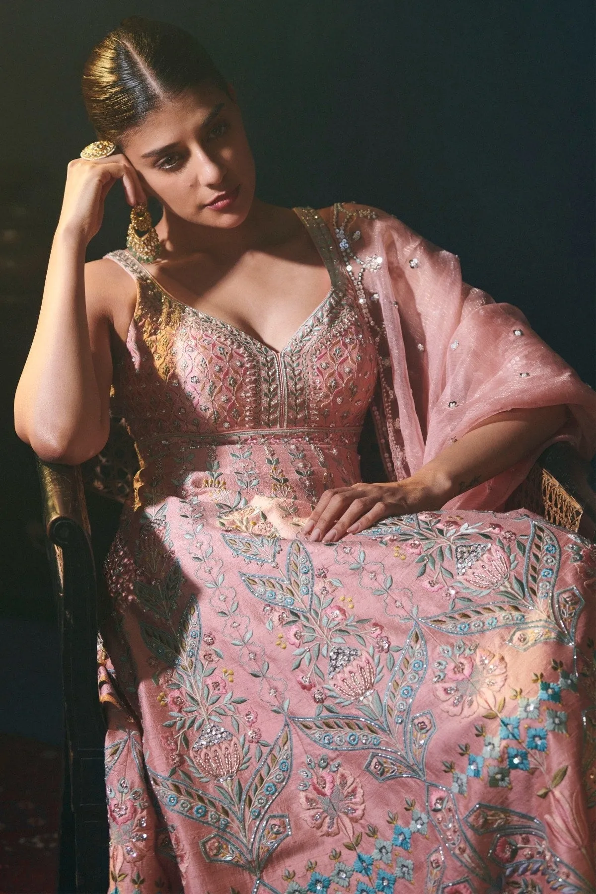 GHANIA KURTA SET – BLUSH