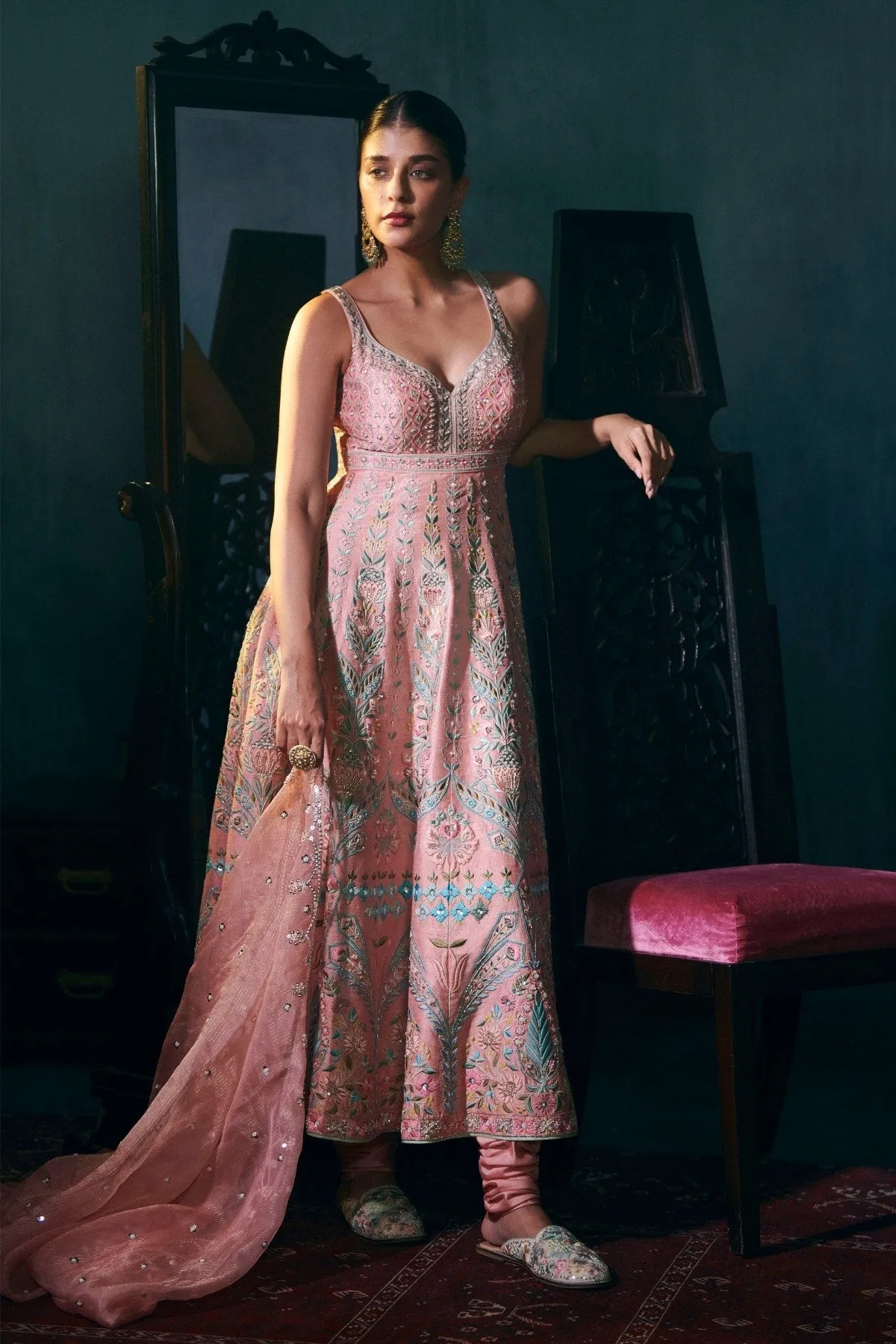 GHANIA KURTA SET – BLUSH