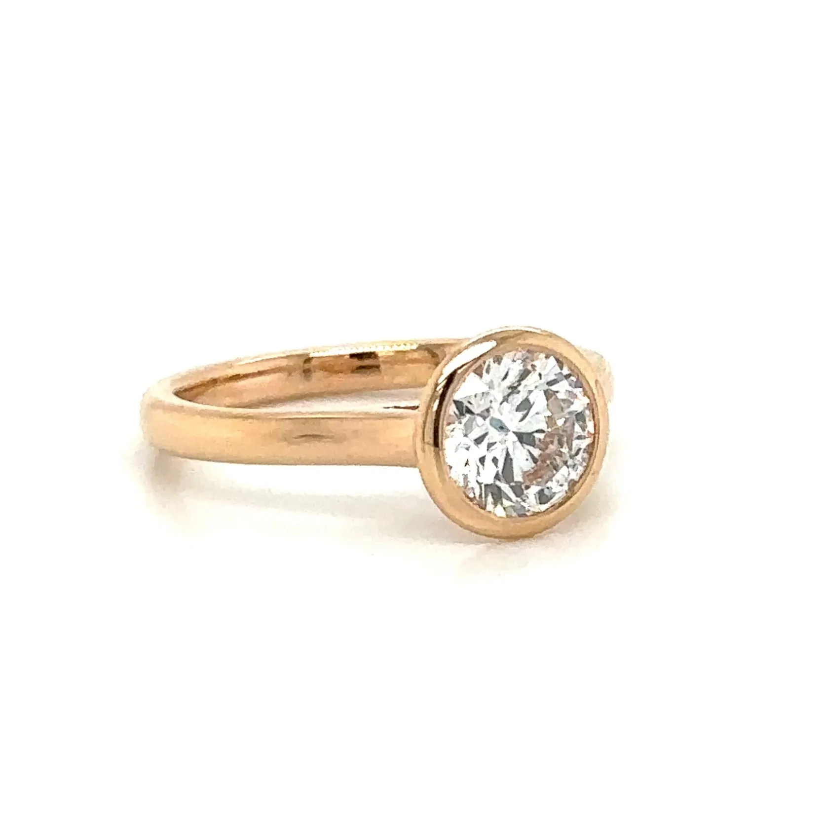 GIA Certified 1.00carat Bezel Set Diamond Ring