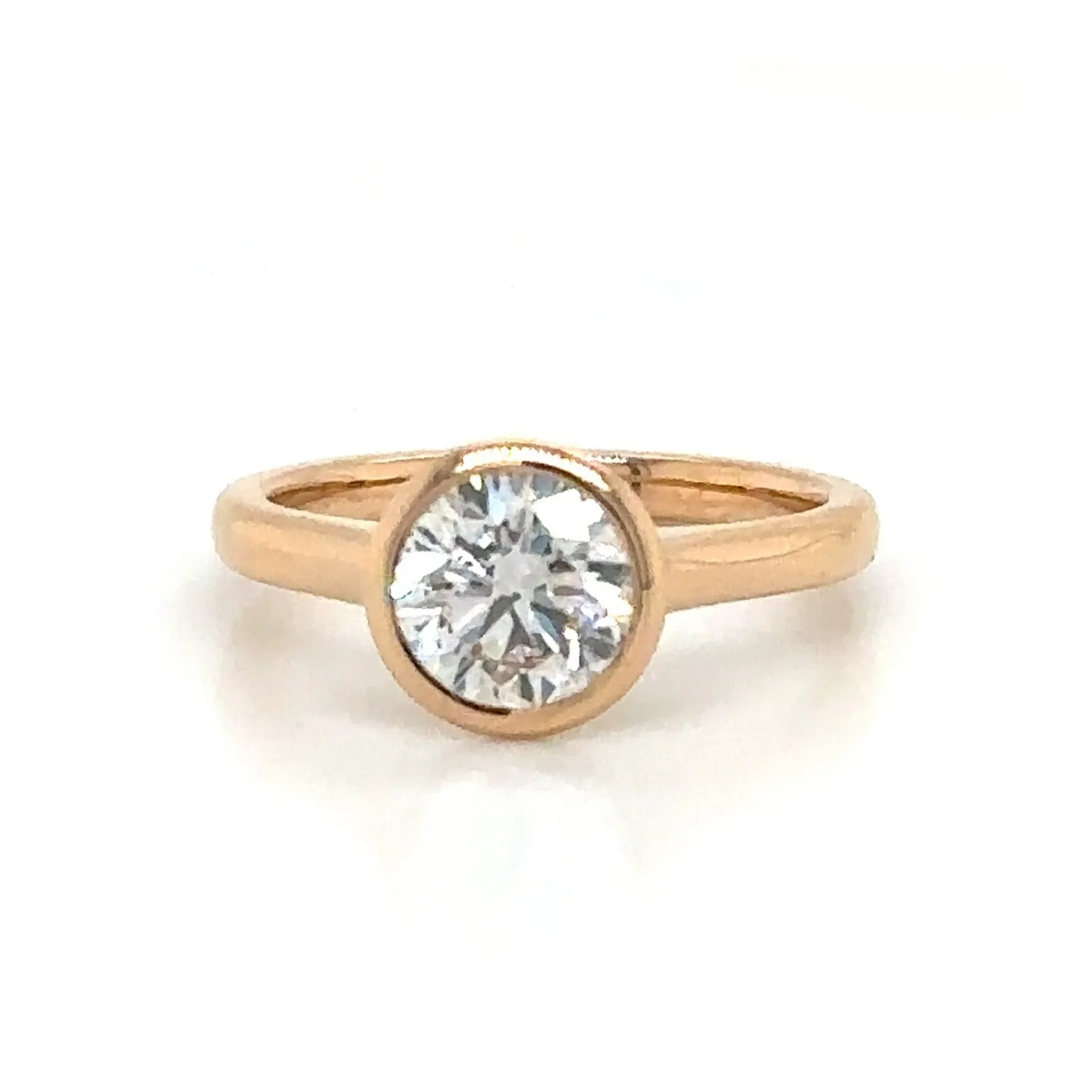 GIA Certified 1.00carat Bezel Set Diamond Ring