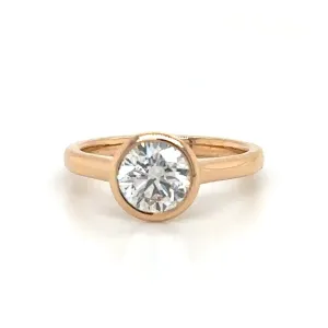 GIA Certified 1.00carat Bezel Set Diamond Ring