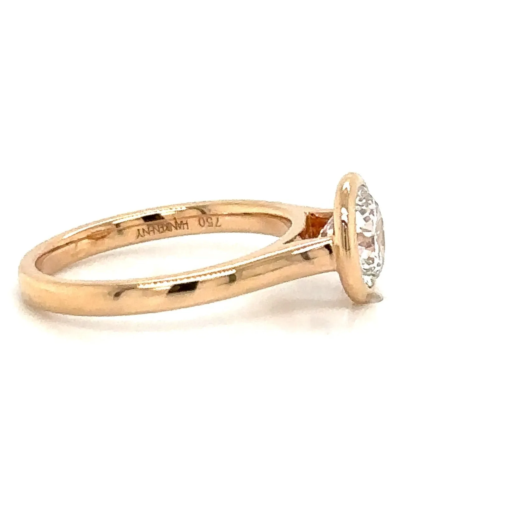 GIA Certified 1.00carat Bezel Set Diamond Ring