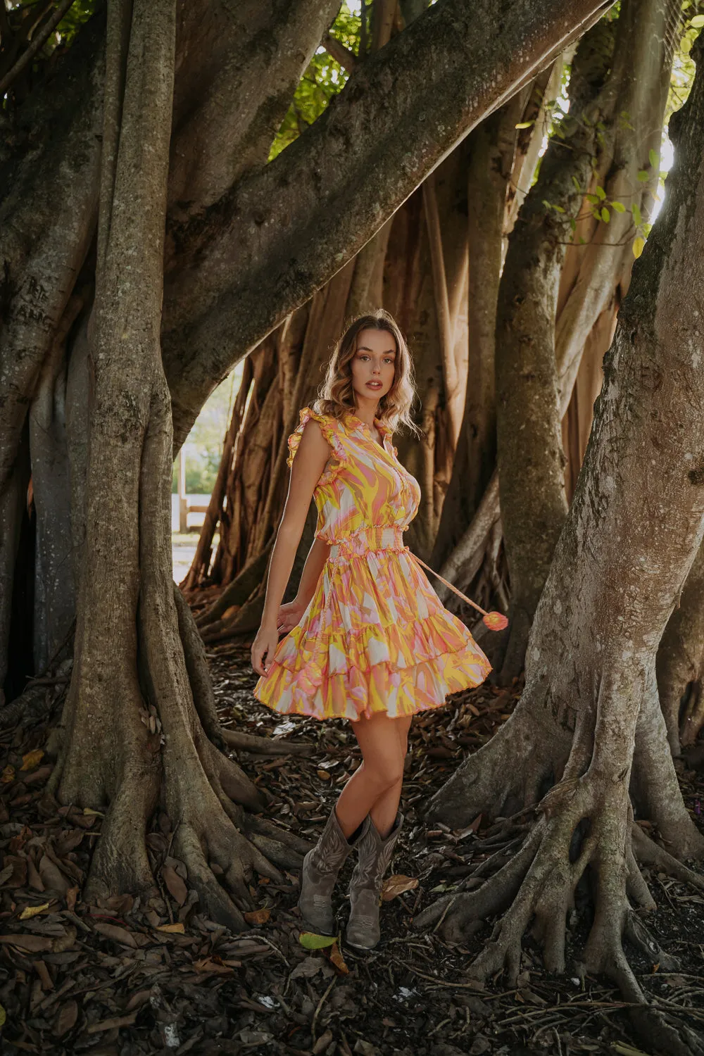 GIA DRESS - GENUS MUSA ORANGE