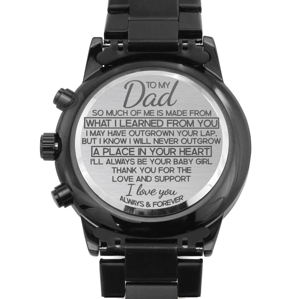Gift For Father From Daughter - Engraved Watch