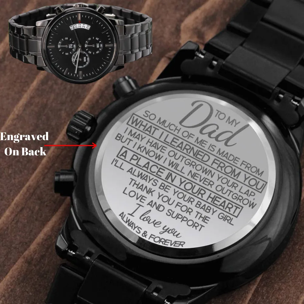 Gift For Father From Daughter - Engraved Watch