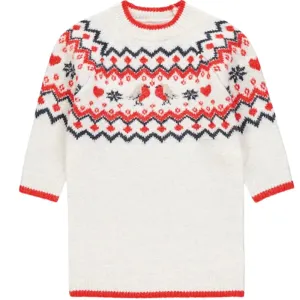 Girls Ex Chainstore Fairisle knitted dress (style 1732) Wholesale Pack of 12