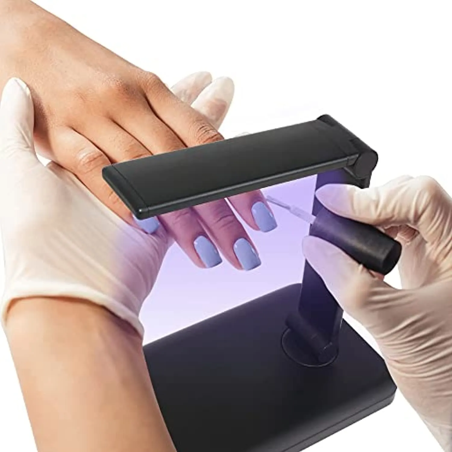 GLOMMATO UV LED Nail Lamp 10W, Professional Open Style Foldable Pocket Nail Dryer Nail Lamp for Nail Gel Polish Nail Tech Light, UV Nail Light, Nail Polish Curing Gel LED Dryer, Nail Art Tools
