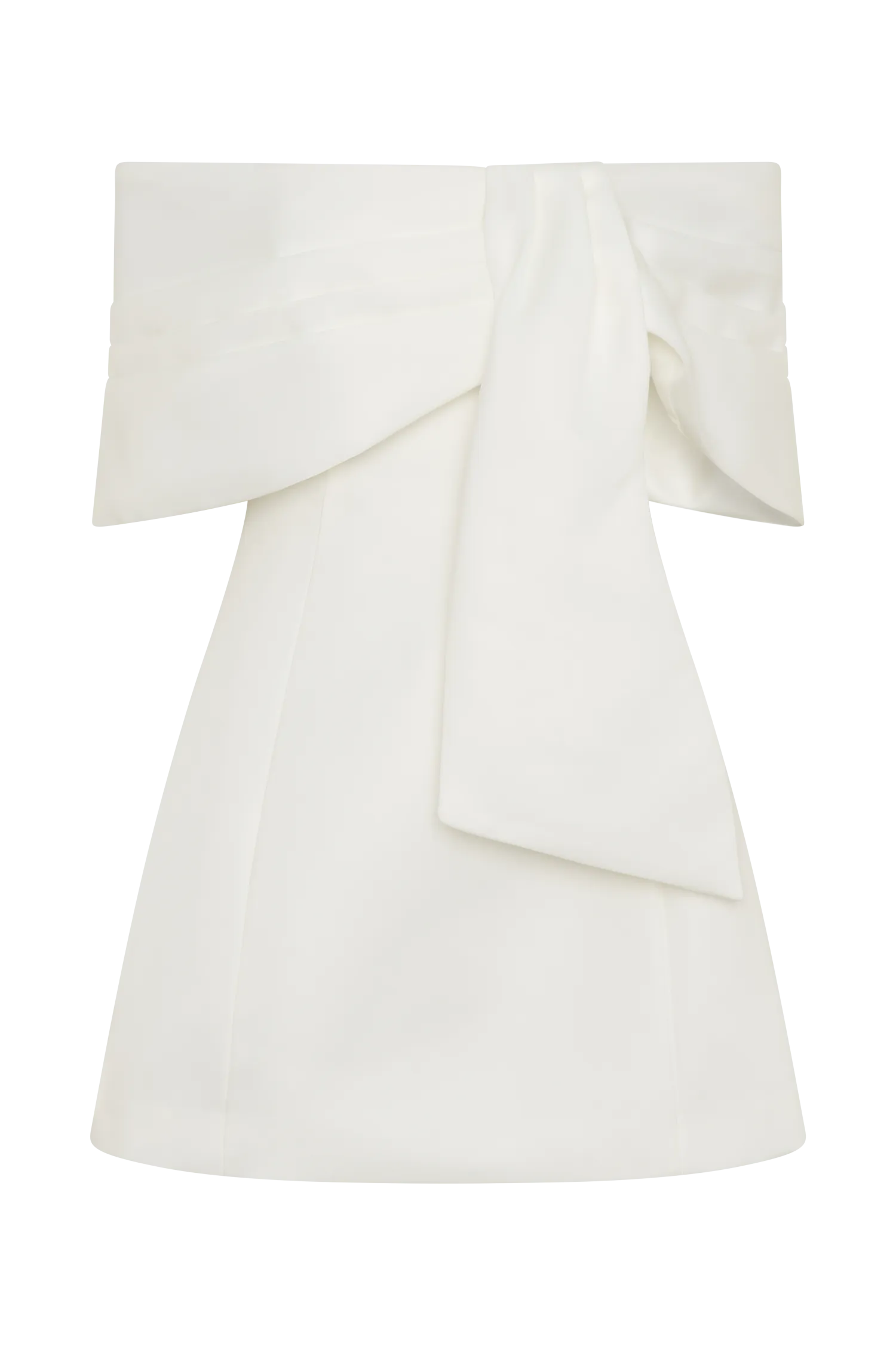 Gloria Mini Off Shoulder Drape Dress - White