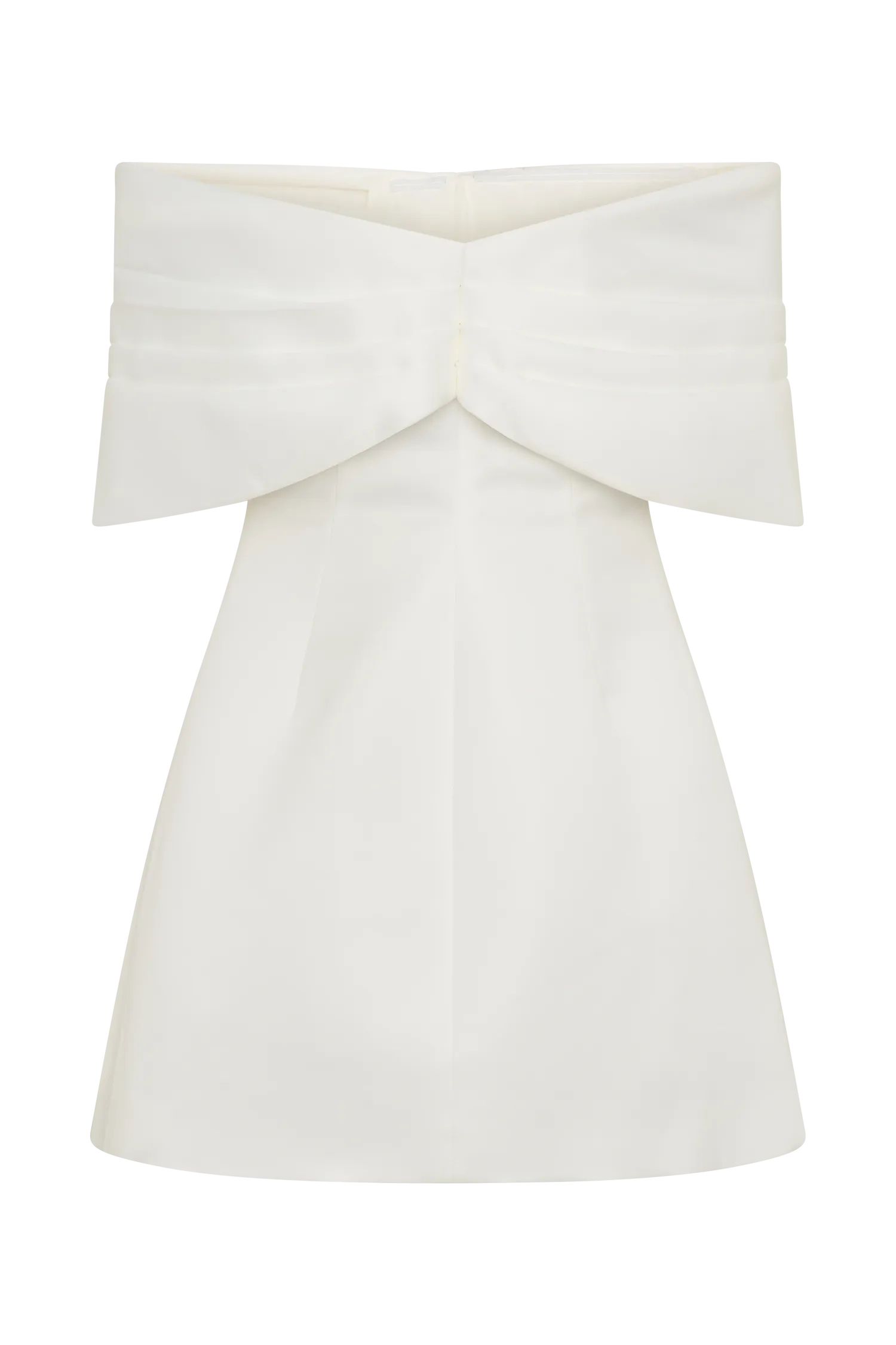 Gloria Mini Off Shoulder Drape Dress - White