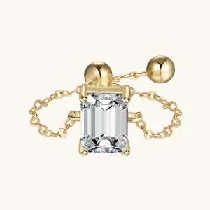 Gold Adjustable Chain Ring