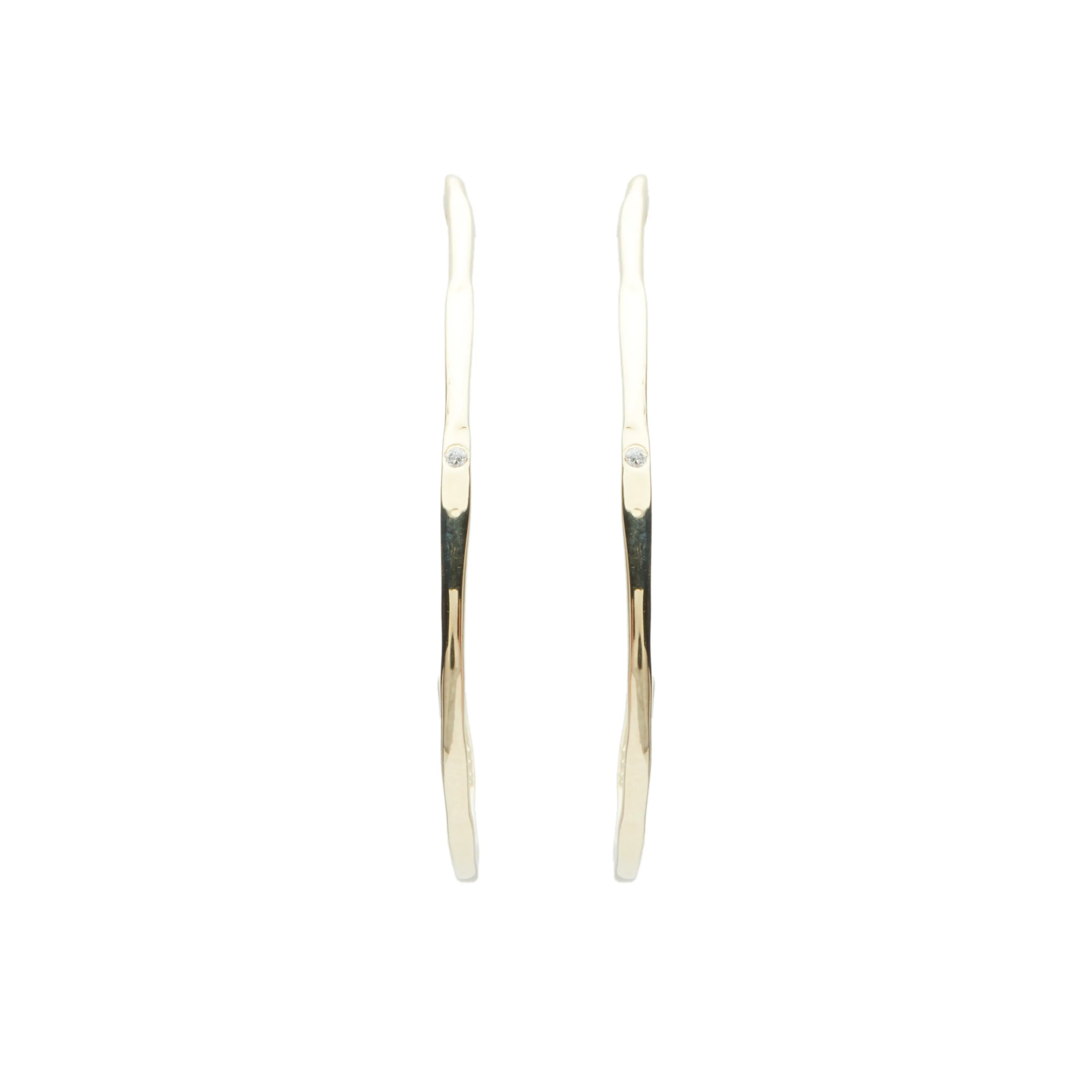 Gold & Diamond Hoops