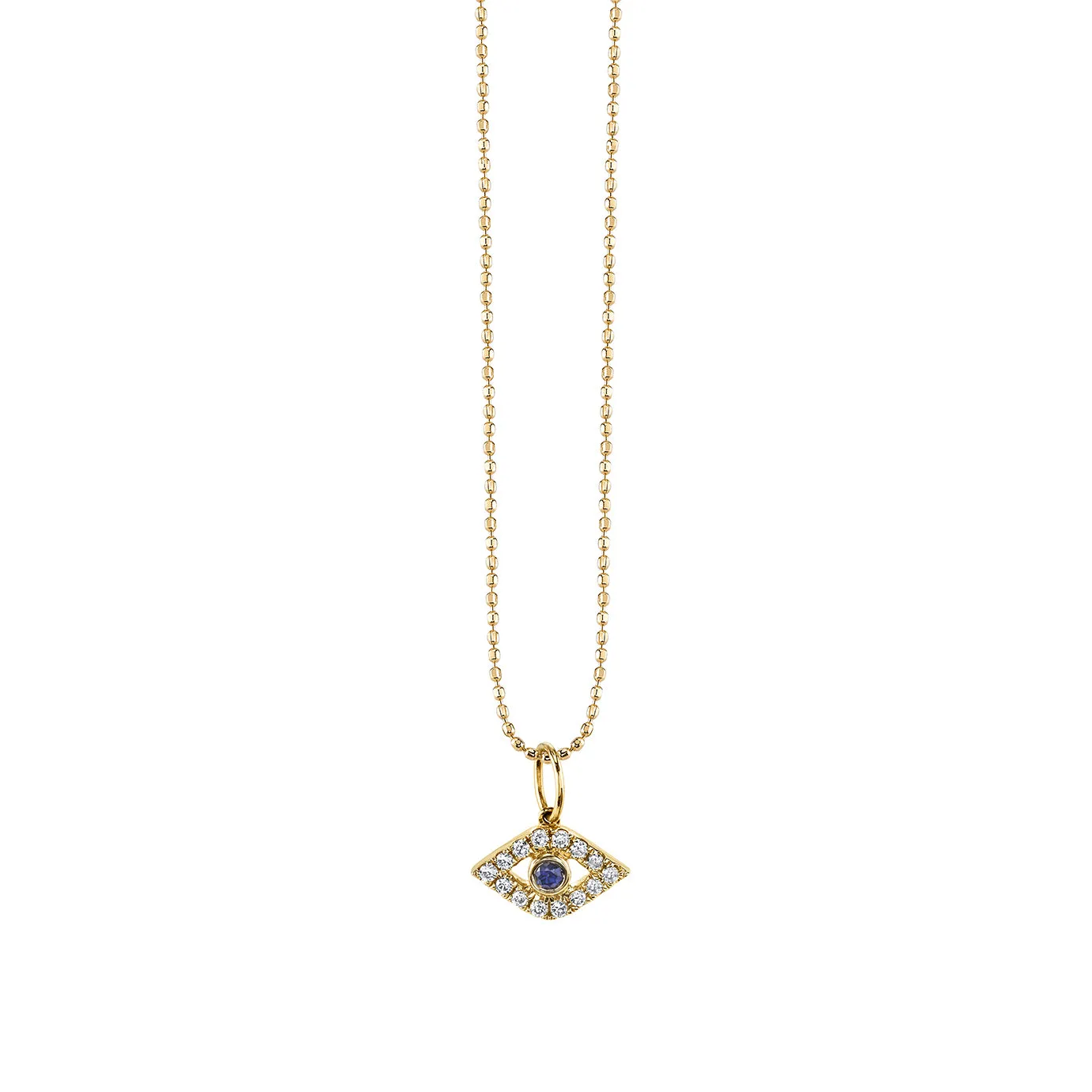 Gold & Diamond Large Bezel Eye Charm