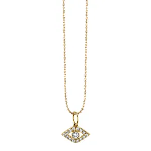 Gold & Diamond Large Bezel Eye Charm