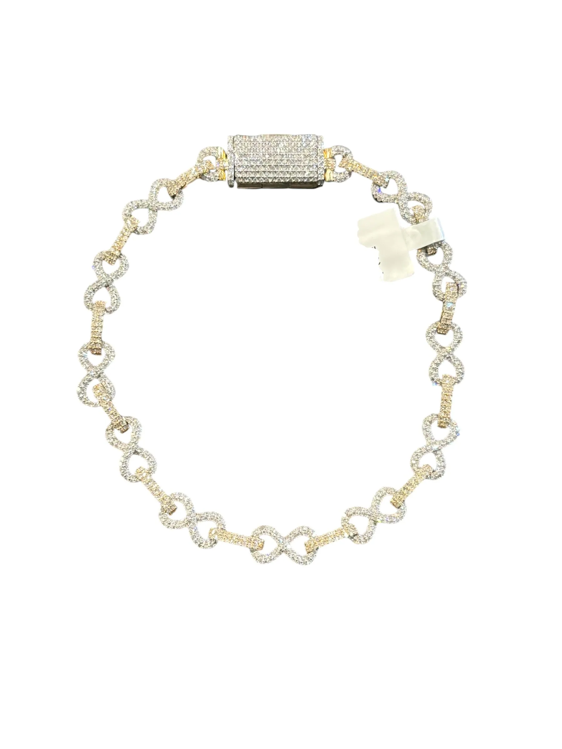 GOLD AND DIAMOND INFINITY BRACELET