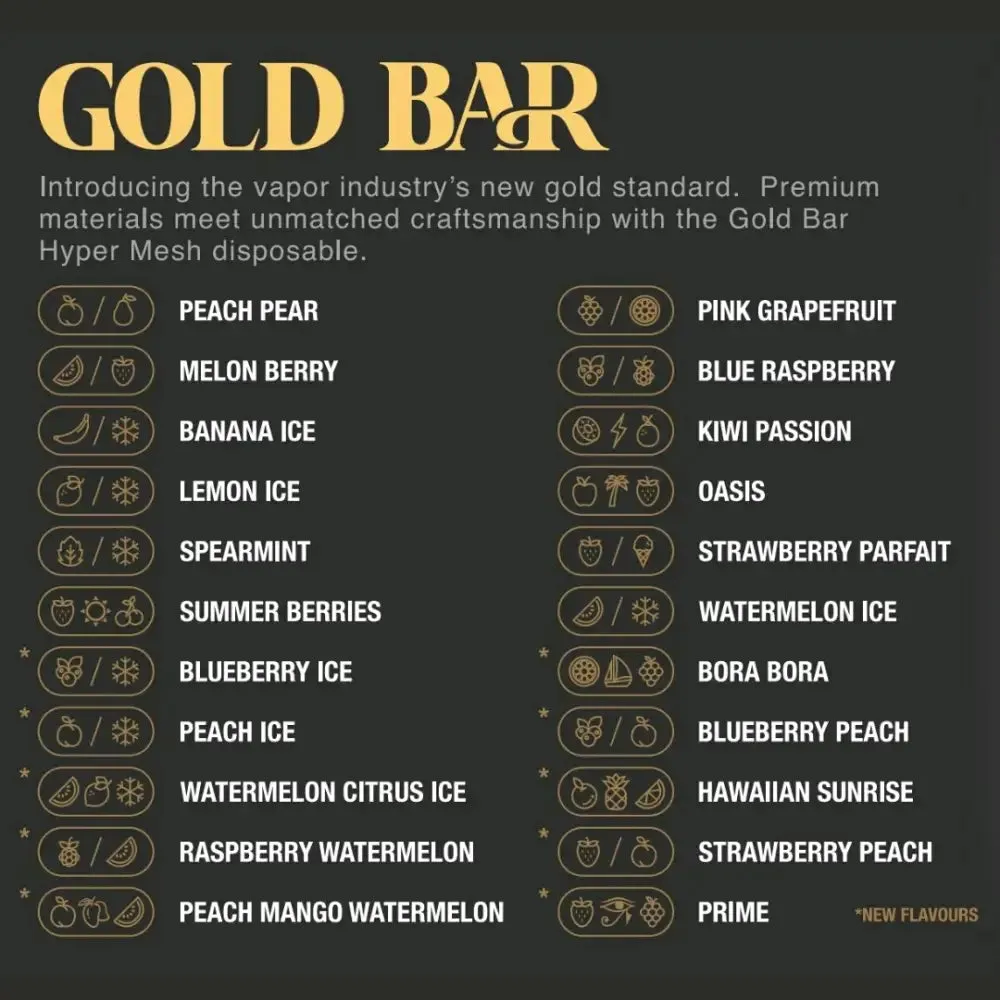 Gold Bar Disposable Vape