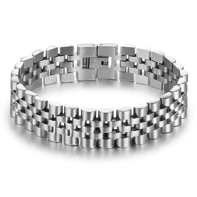 Gold Color Stainless Steel Bracelet, Luxury Men’s Wristband, Jewelry Gift for Men