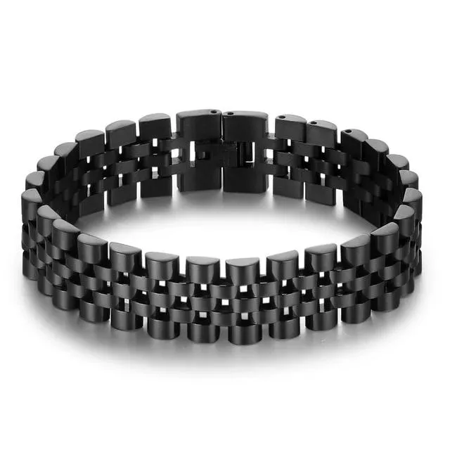 Gold Color Stainless Steel Bracelet, Luxury Men’s Wristband, Jewelry Gift for Men