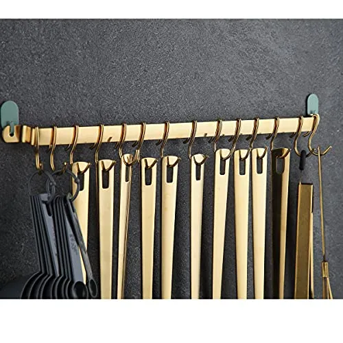 Gold Cooking Utensils Set, Kyraton Stainless Steel 37 Pieces Kitchen Utensils Set with Titanium Gold Plating, Kitchen Gadgets Tool Set with Utensils Racks Heat Resistant Dishwasher Safe