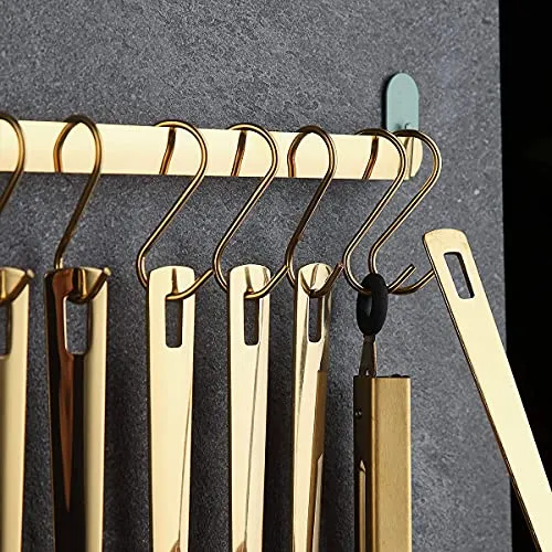 Gold Cooking Utensils Set, Kyraton Stainless Steel 37 Pieces Kitchen Utensils Set with Titanium Gold Plating, Kitchen Gadgets Tool Set with Utensils Racks Heat Resistant Dishwasher Safe