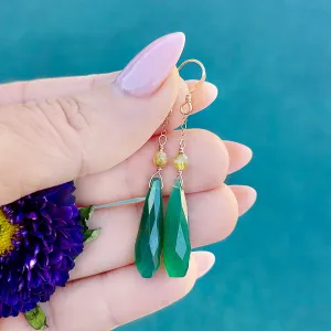 Gold filled Quartz Handmade Earrings