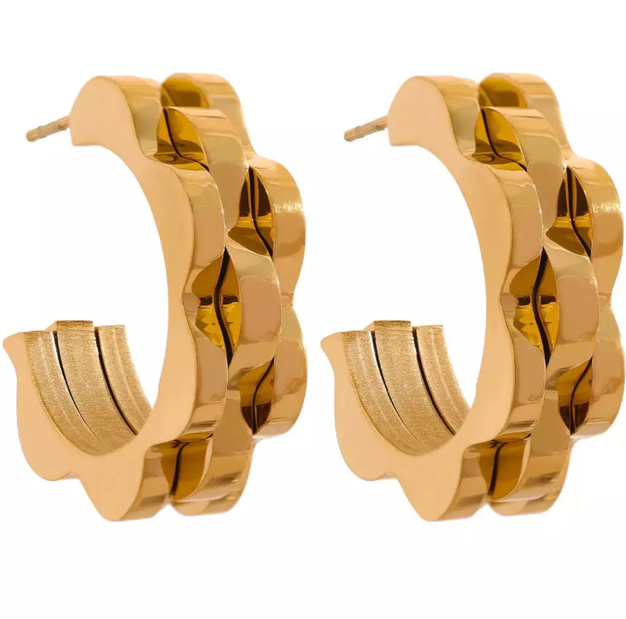 Gold Plated over Stainless Steel Hoops 200-20 | Erika Williner Designs