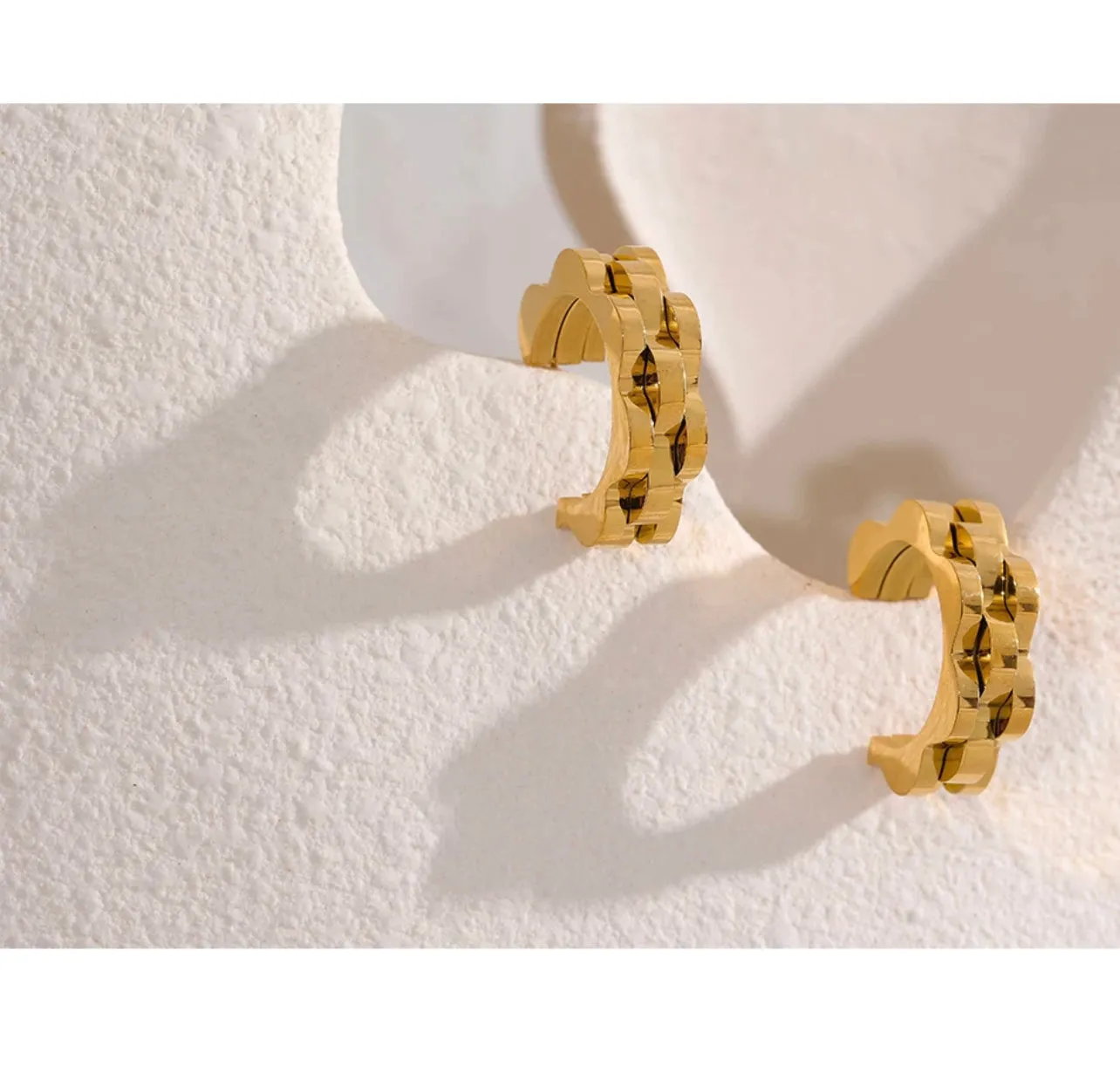 Gold Plated over Stainless Steel Hoops 200-20 | Erika Williner Designs