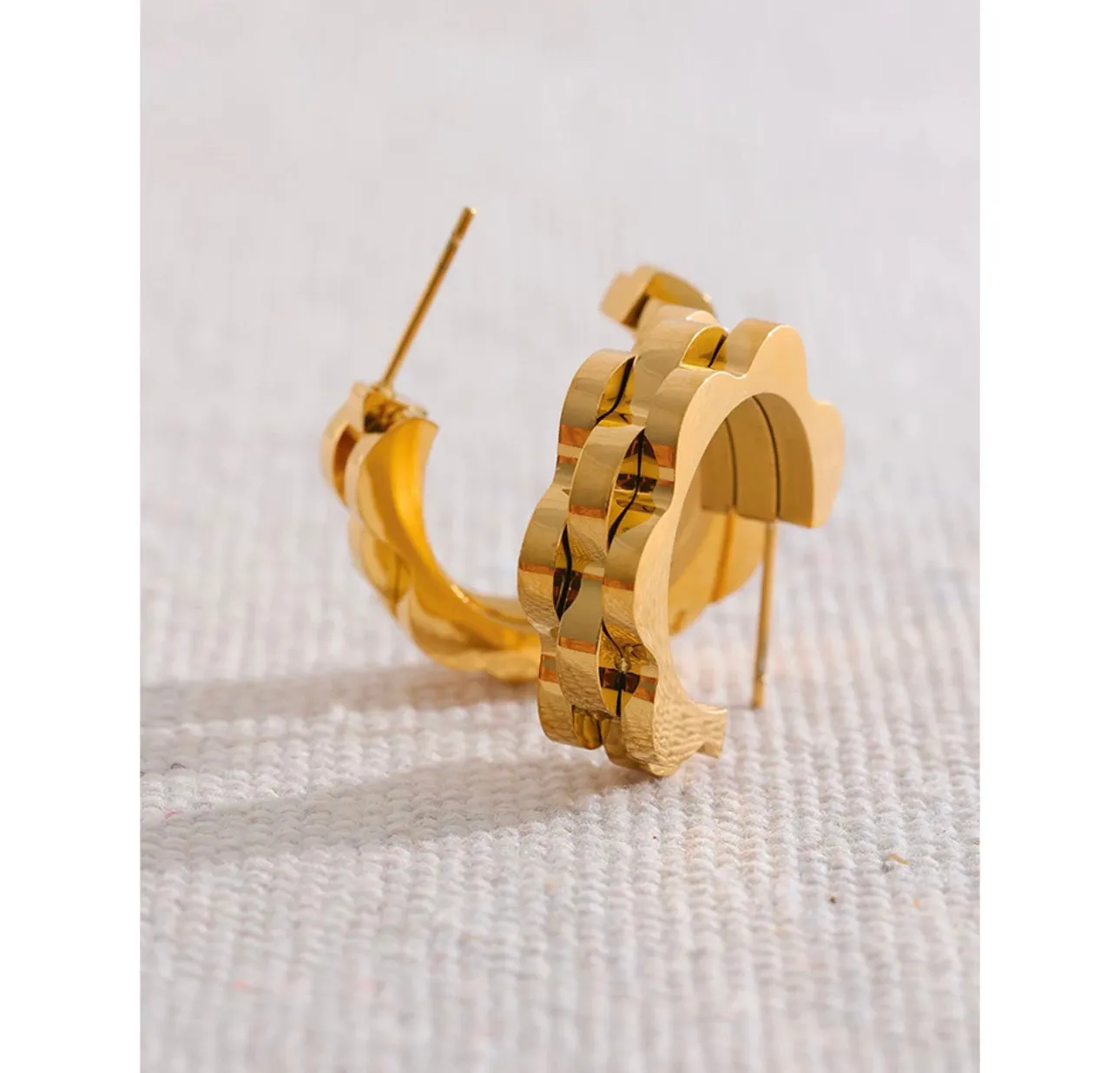 Gold Plated over Stainless Steel Hoops 200-20 | Erika Williner Designs